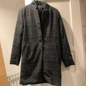 Live Tree Womens Gray Plaid Coat Size Medium